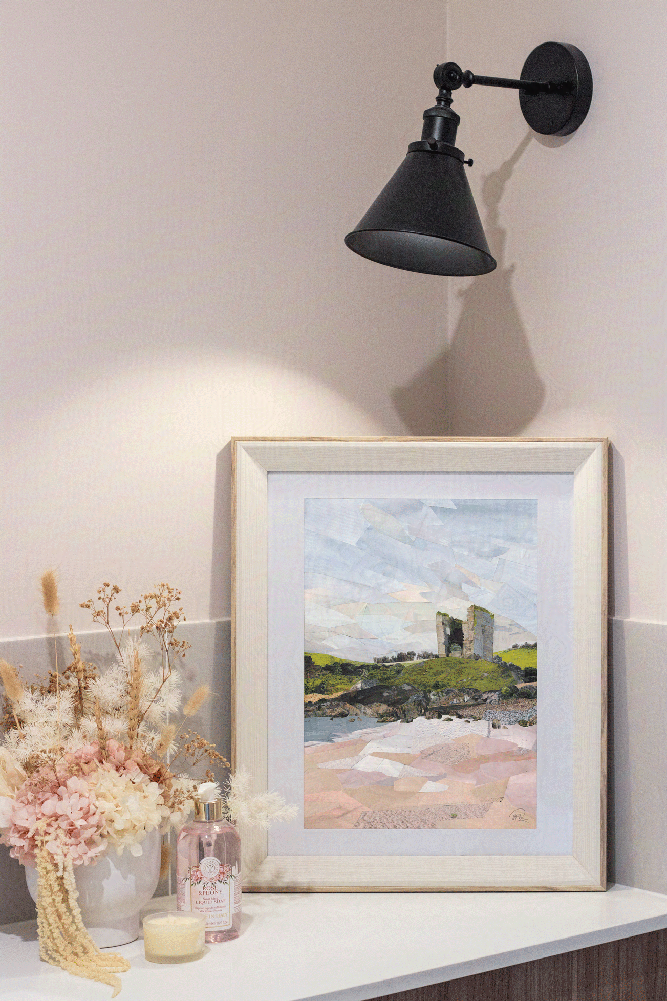 Hand-made Irish Collage Art - Minard Castle, Dingle Pennisula